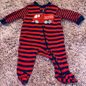 Zip up footie pajama